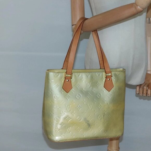 LOUIS VUITTON Monogram Vernis Houston Hand Bag Gris M91053 LV Auth hk2535 - Picture 1 of 15